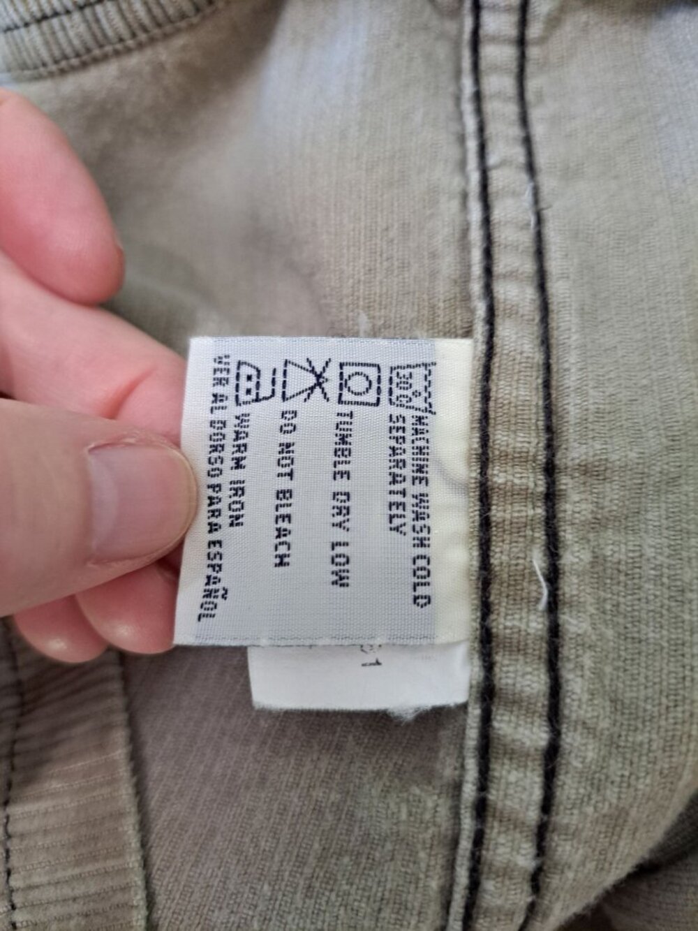 Vtg Unionbay Mens Medium Khaki Corduroy Sleeveless Button-Up Vest Pockets 90's - Picture 13 of 13